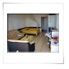 Wohnraum mit Doppelbett
